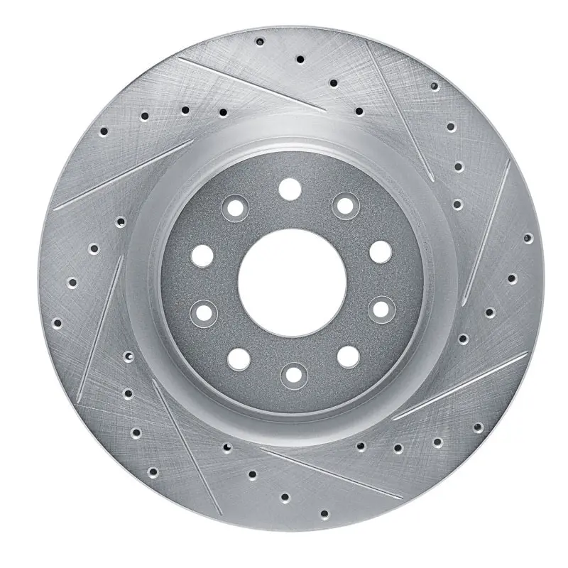 R1 20-25 Chrysler Pacifica Front Right Drilled & Slotted Silver Brake Rotor 1