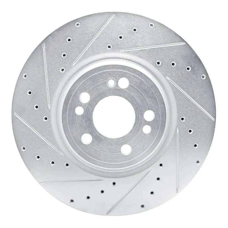 R1 20-25 Mercedes-Benz Gle350 Front Left Drilled & Slotted Silver Brake Rotor 1