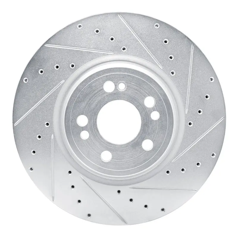 R1 20-25 Mercedes-Benz Gle350 Front Right Drilled & Slotted Silver Brake Rotor 1