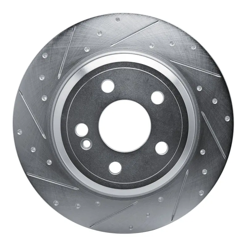 R1 20-25 Mercedes-Benz Gle350 Rear Left Drilled & Slotted Silver Brake Rotor 1
