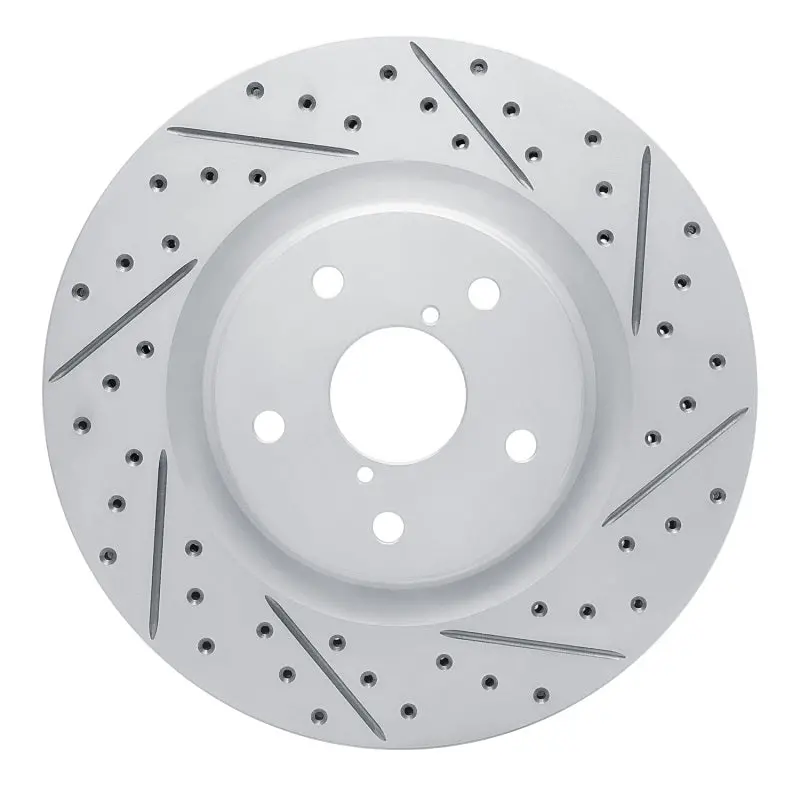 R1 20-25 Subaru Forester Front Right Drilled & Slotted Geo-Carbon Rotor 1