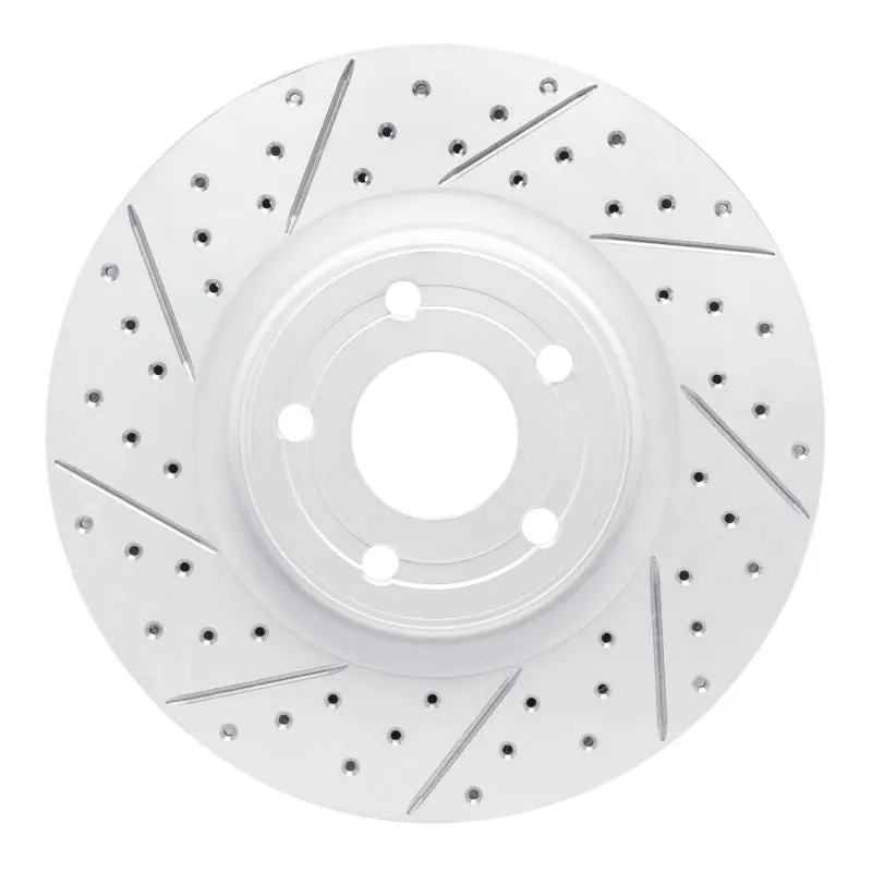 R1 20-26 Ford Bronco Sport Front Left Drilled & Slotted Geo-Carbon Rotor 1