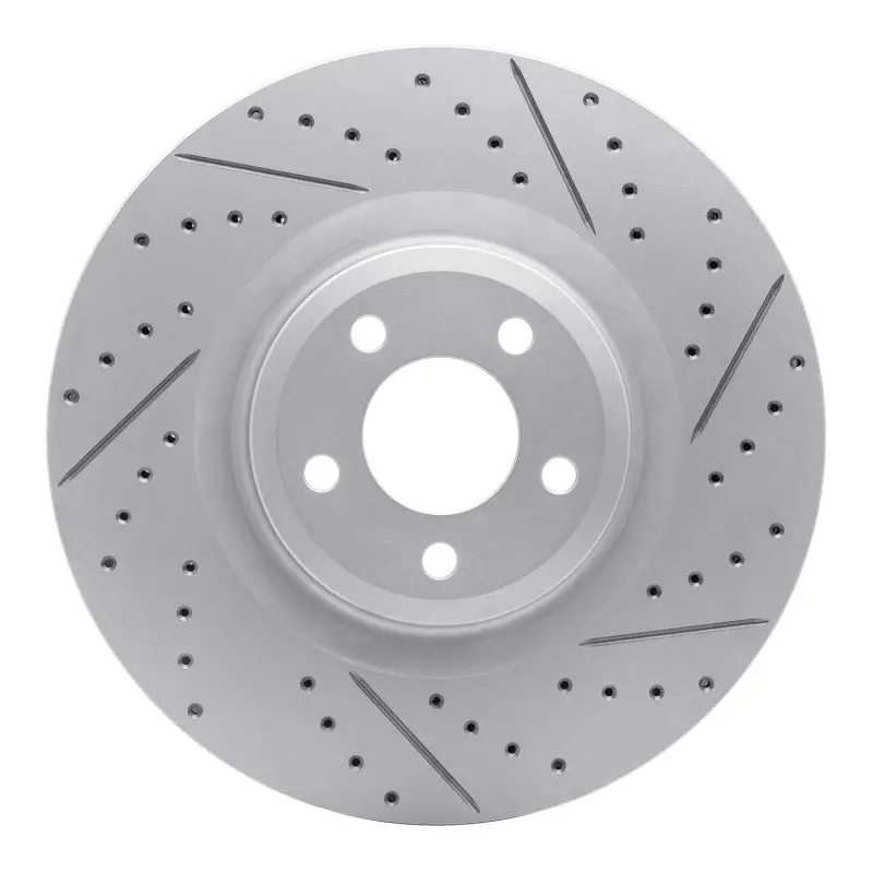 R1 20-26 Ford Explorer Front Right Drilled & Slotted Geo-Carbon Rotor 1