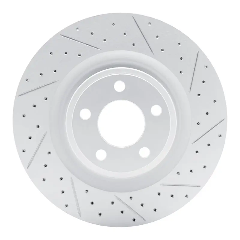 R1 20-26 Ford Explorer Front Right Drilled & Slotted Geo-Carbon Rotor 1