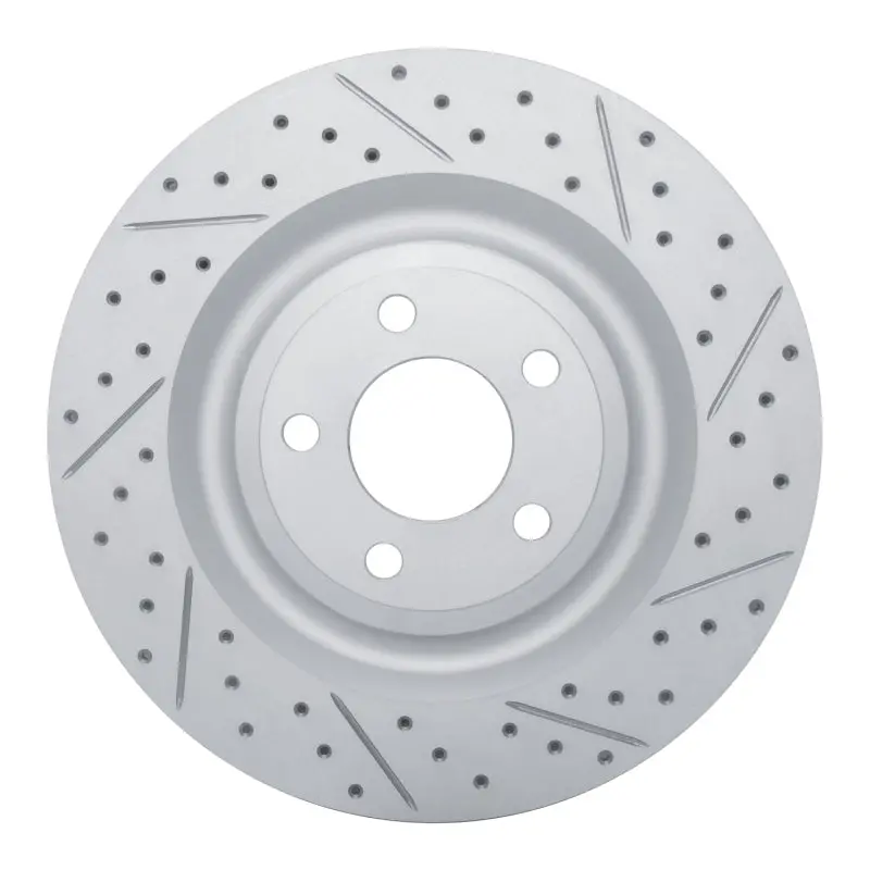 R1 20-26 Ford Police Interceptor Utility Rear Right Drilled & Slotted Geo-Carbon Rotor 1