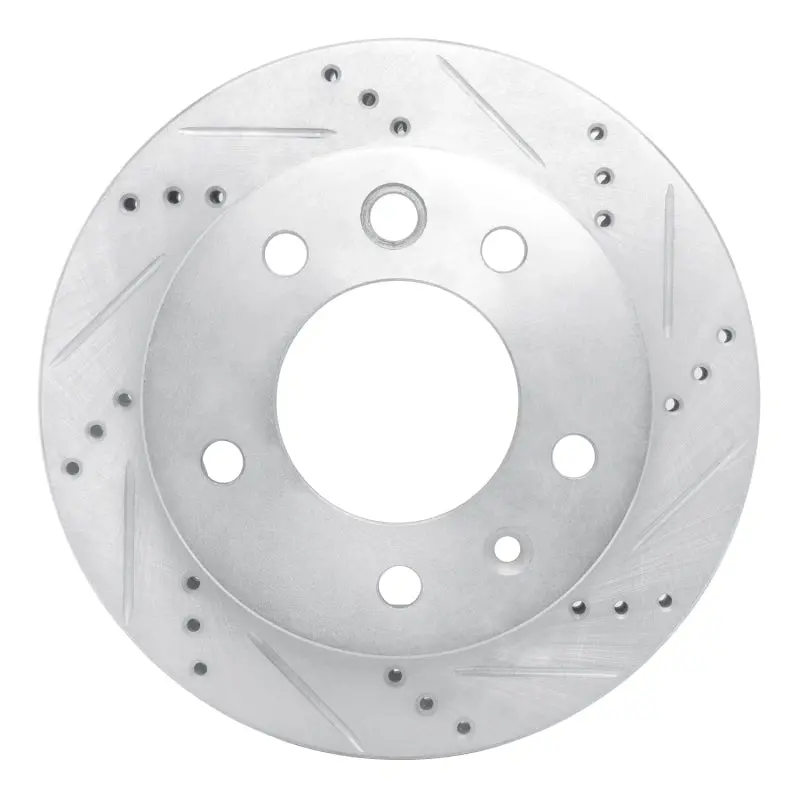 R1 2002-2006 Dodge Sprinter 3500 Front Right Drilled & Slotted Silver Brake Rotor 1
