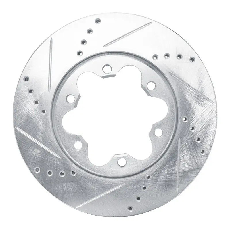 R1 2006-2019 Toyota Hiace (Mexico) Front Left Drilled & Slotted Silver Brake Rotor 1