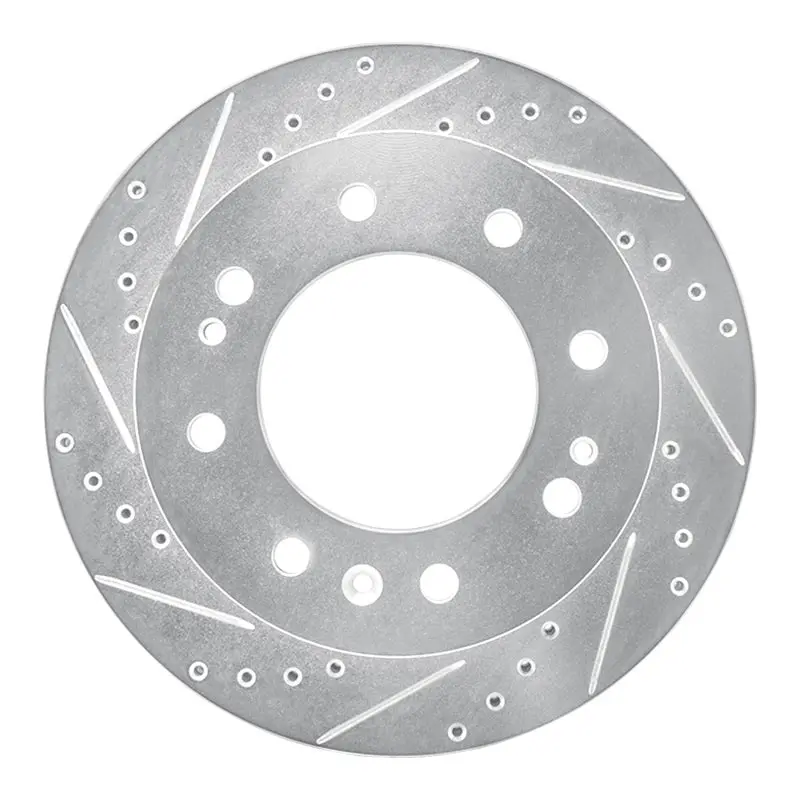 R1 2011-2025 Chevy Silverado 2500 Hd/2500 Hd Classic Front Left Drilled & Slotted Silver Brake Rotor 1