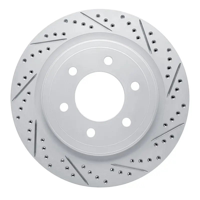 R1 21-26 Ford F-150 4Wd Rear Right Drilled & Slotted Geo-Carbon Rotor 1