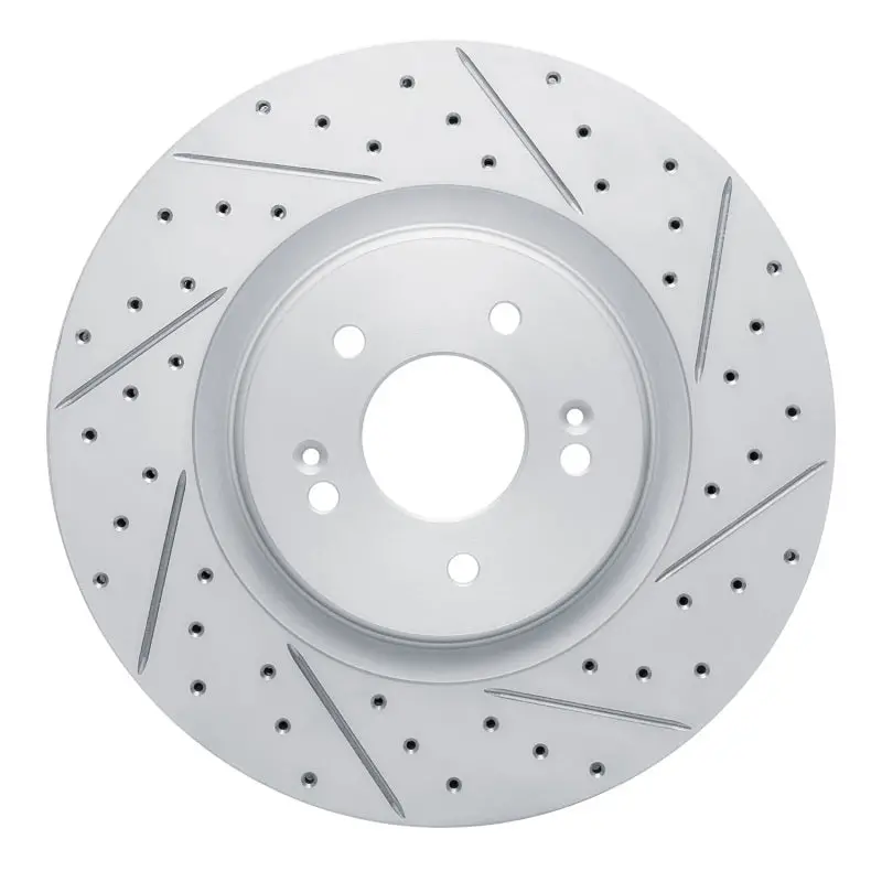 R1 21-26 Hyundai Sonata Front Right Drilled & Slotted Geo-Carbon Rotor 1