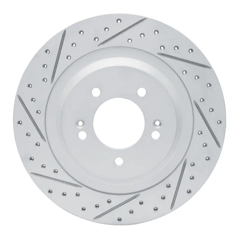R1 21-26 Hyundai Sonata Rear Left Drilled & Slotted Geo-Carbon Rotor 1