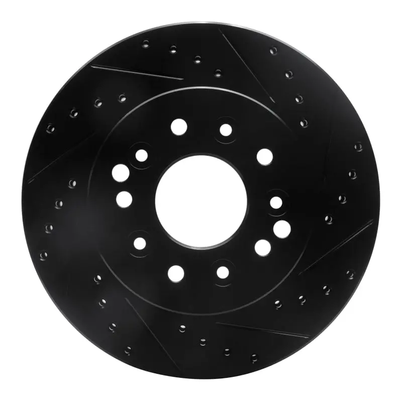 R1 63-82 Chevrolet Camaro Front/Rear Right Drilled & Slotted Black Brake Rotor 1