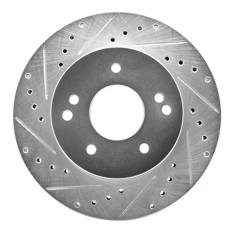 R1 63-82 Chevrolet Camaro Rear/Front Left Drilled & Slotted Silver Brake Rotor 1
