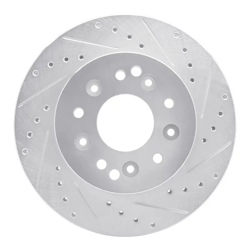 R1 63-82 Chevrolet Corvette Front/Rear Right Drilled & Slotted Silver Brake Rotor 1