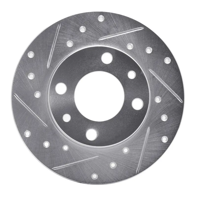 R1 66-92 Bertone X-1/9 Rear Left Front Left Drilled & Slotted Silver Brake Rotor 1