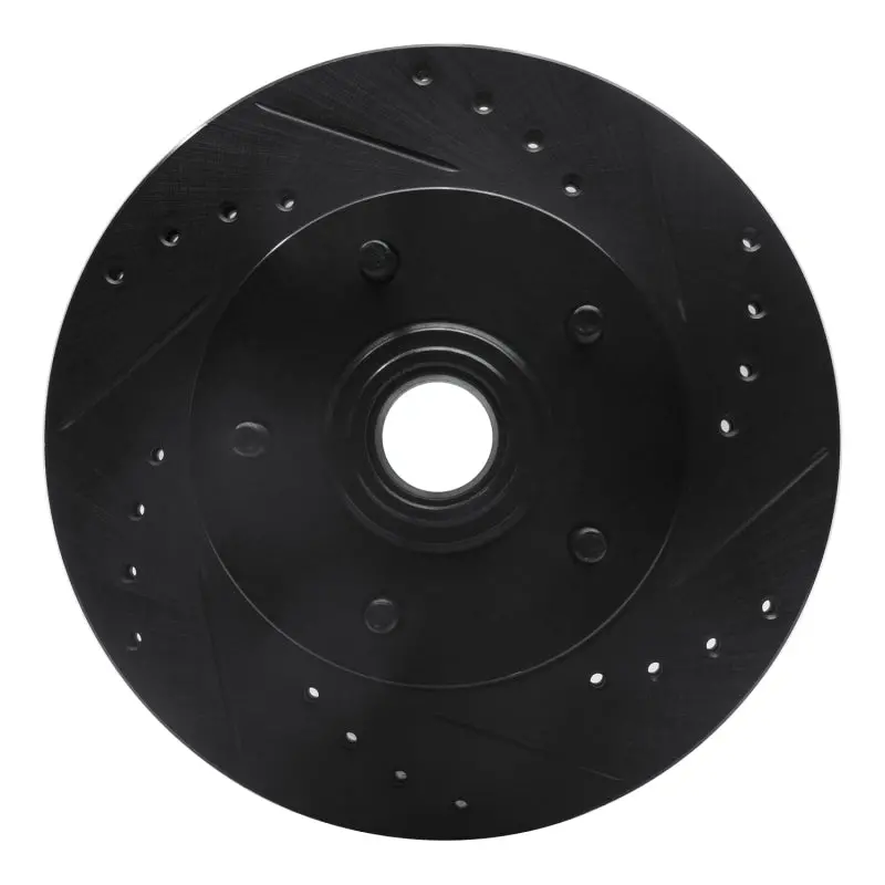 R1 67-74 Buick Gs Front Right Drilled & Slotted Black Brake Rotor 1
