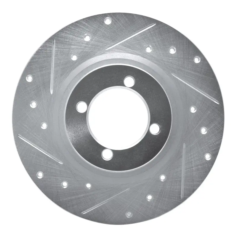 R1 67-76 Bmw 1600 Front Left Drilled & Slotted Silver Brake Rotor 1