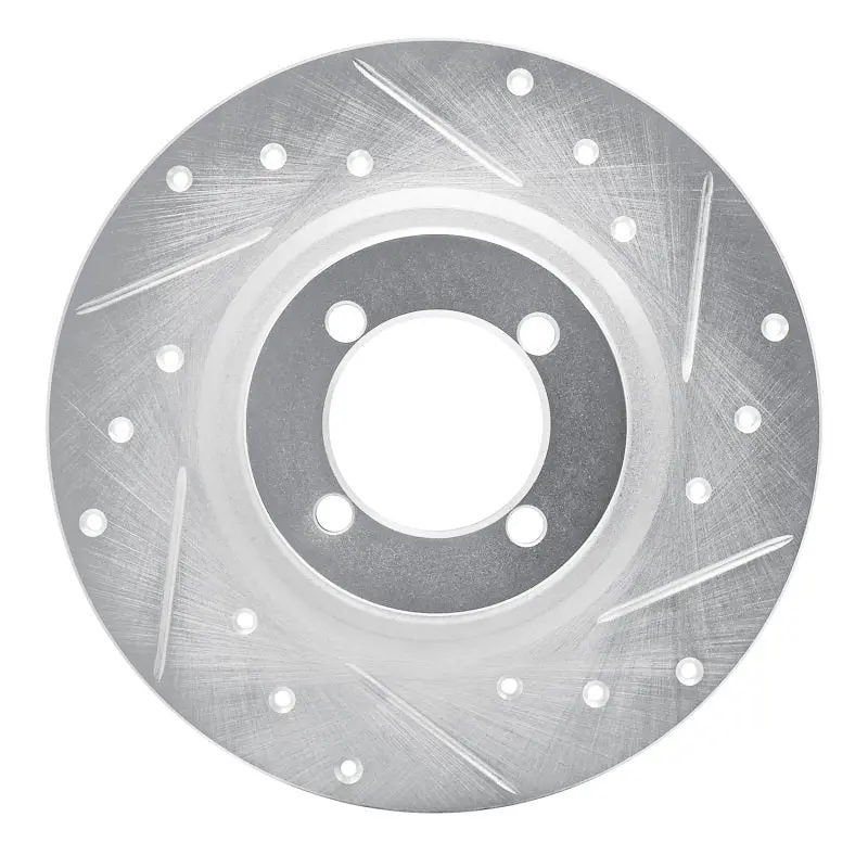 R1 67-76 Bmw 1600 Front Right Drilled & Slotted Silver Brake Rotor 1