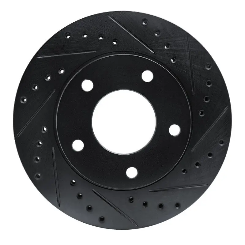 R1 69-78 Cadillac Eldorado Rear/Front Right Drilled & Slotted Black Brake Rotor 1