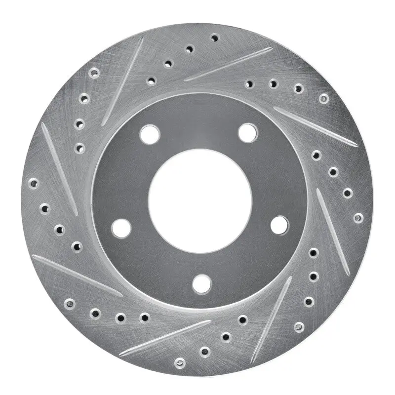 R1 69-78 Cadillac Eldorado Rear Left Front Left Drilled & Slotted Silver Brake Rotor 1