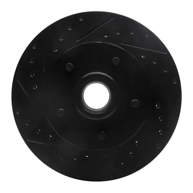 R1 69-96 Buick Riviera Front Left Drilled & Slotted Black Brake Rotor 1
