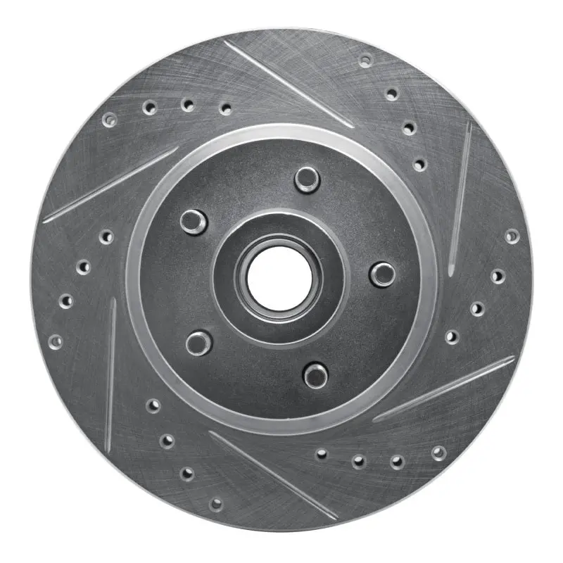 R1 71-81 Chrysler Town & Country Front Right Drilled & Slotted Silver Brake Rotor 1