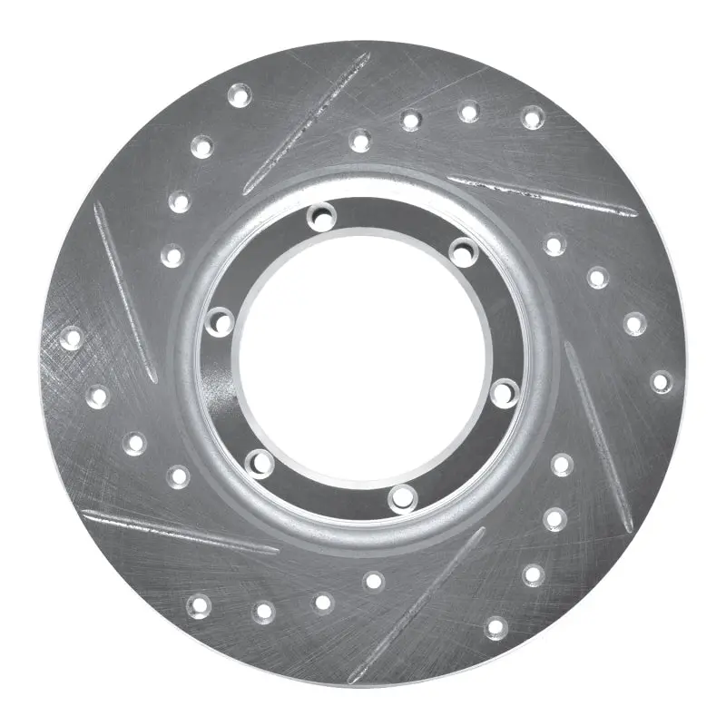 R1 71-83 Renault Lecar Front Left Rear Left Drilled & Slotted Silver Brake Rotor 1