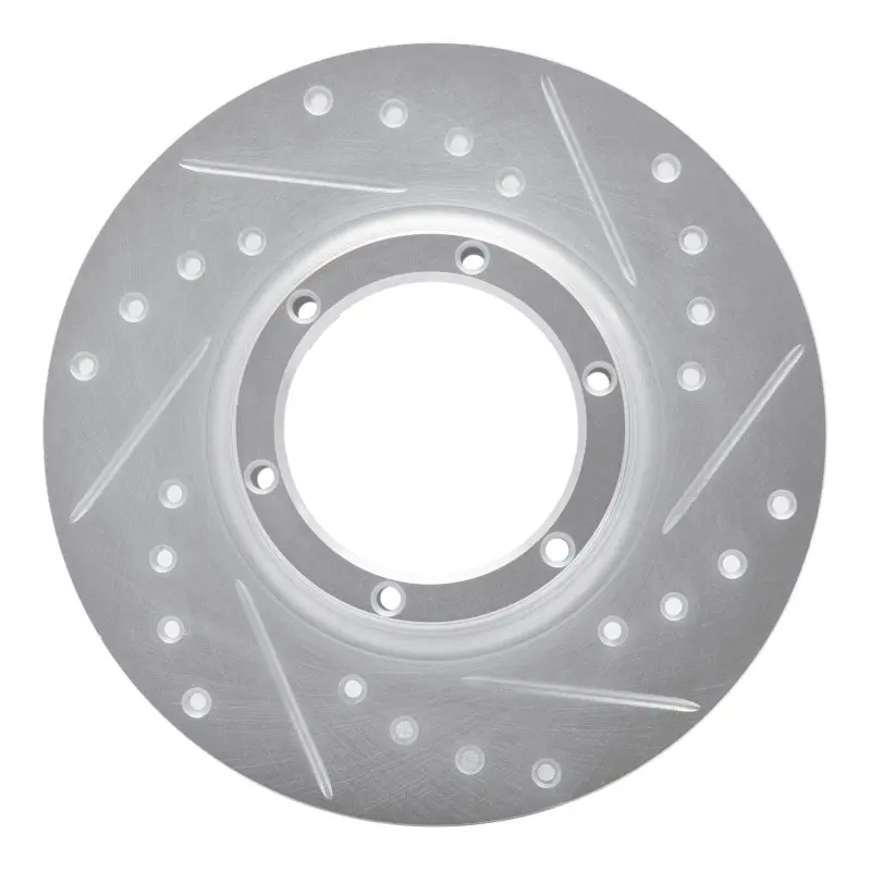 R1 71-83 Renault Lecar Front Right Rear Right Drilled & Slotted Silver Brake Rotor 1
