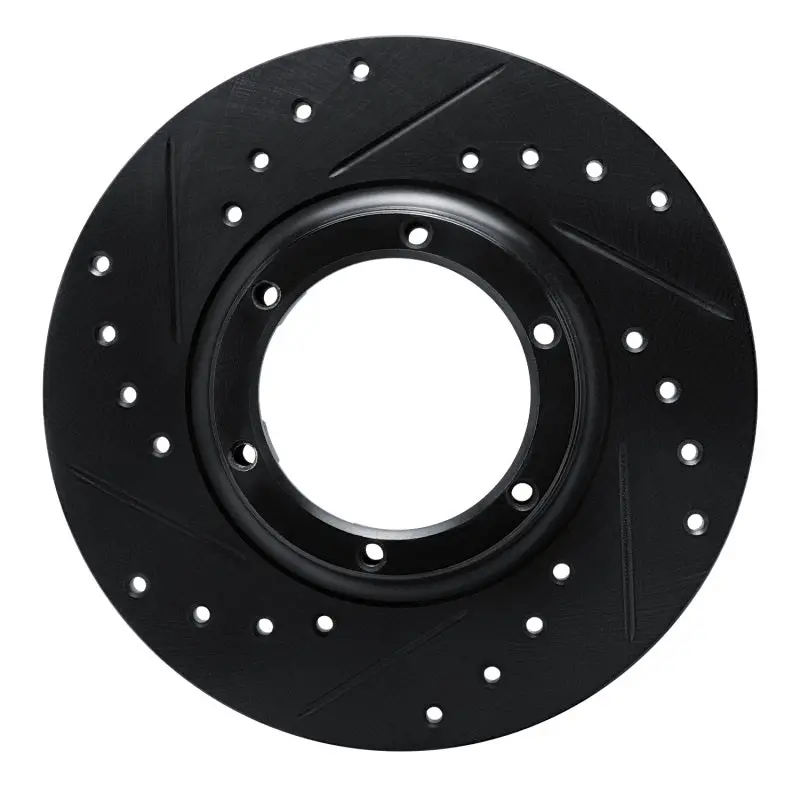 R1 71-83 Renault R15 Front Left Rear Left Drilled & Slotted Black Brake Rotor 1