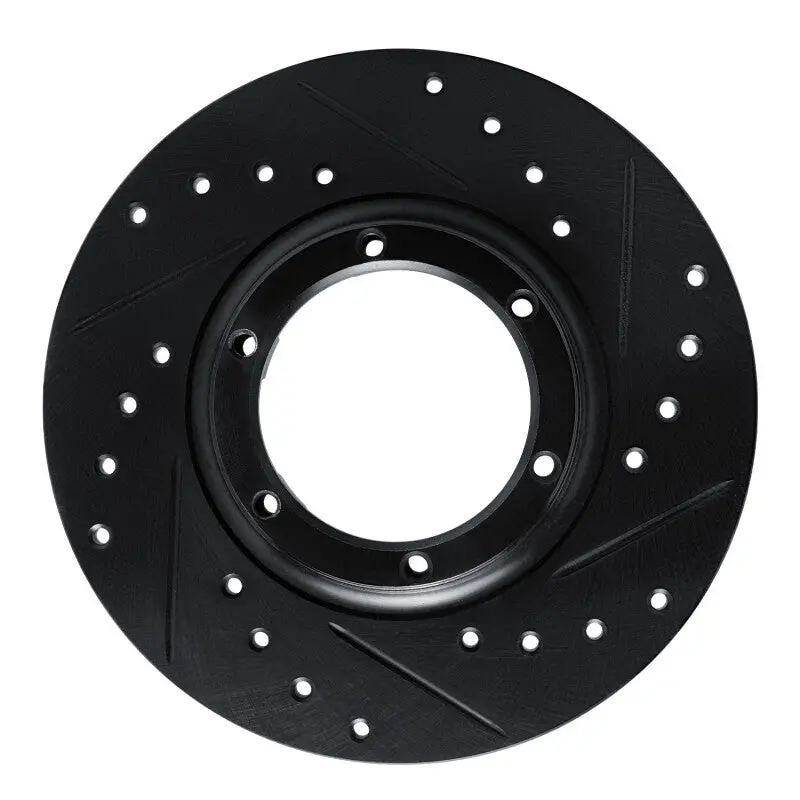 R1 71-83 Renault R15 Front Right Rear Right Drilled & Slotted Black Brake Rotor 1