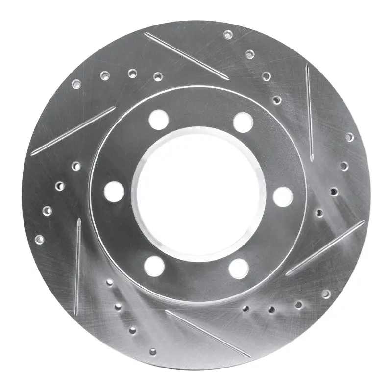 R1 71-91 Chevrolet Blazer Front Right Drilled & Slotted Silver Brake Rotor 1