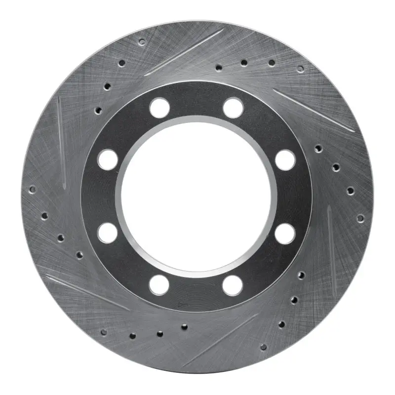 R1 71-91 Chevrolet K20 Pickup Front Left Drilled & Slotted Silver Brake Rotor 1