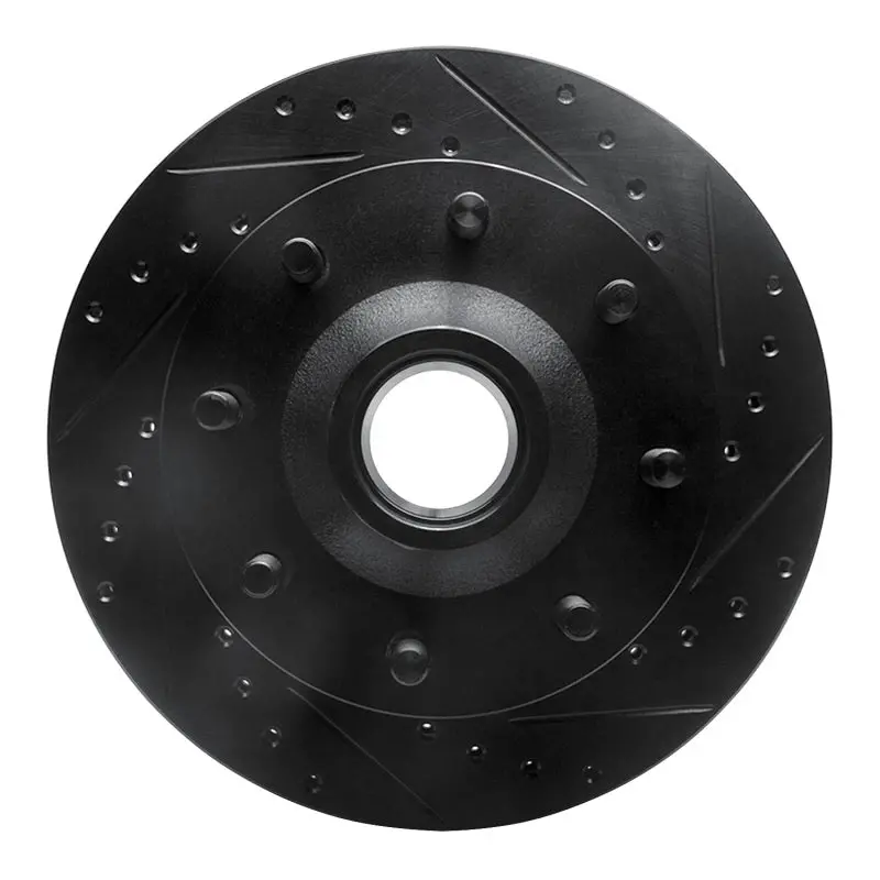 R1 71-95 Chevrolet C20 Pickup Front Right Drilled & Slotted Black Brake Rotor 1