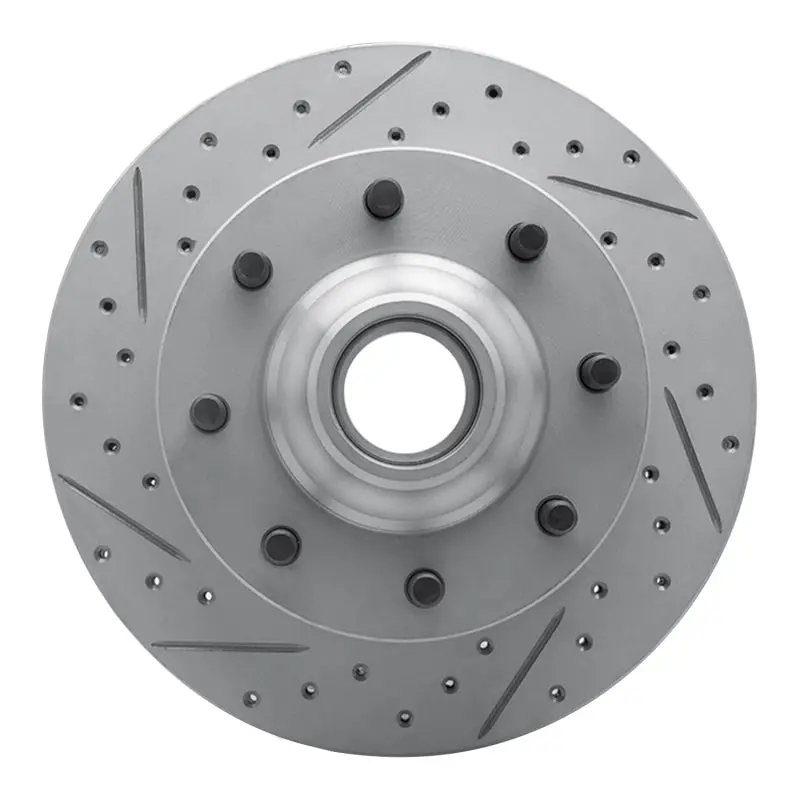 R1 71-95 Chevrolet C30 Pickup Front Left Drilled & Slotted Geo-Carbon Rotor 1