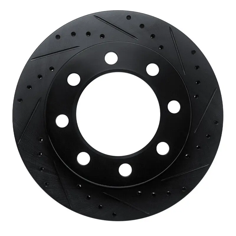 R1 71-97 Dodge B3500 / B2500 Front Right Drilled & Slotted Black Brake Rotor 1