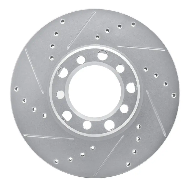 R1 72-74 Mercedes-Benz 350Sl Front Left Drilled & Slotted Silver Brake Rotor 1