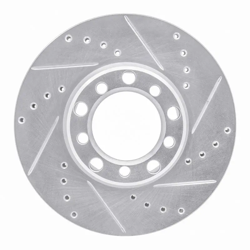 R1 72-74 Mercedes-Benz 350Sl Front Right Drilled & Slotted Silver Brake Rotor 1