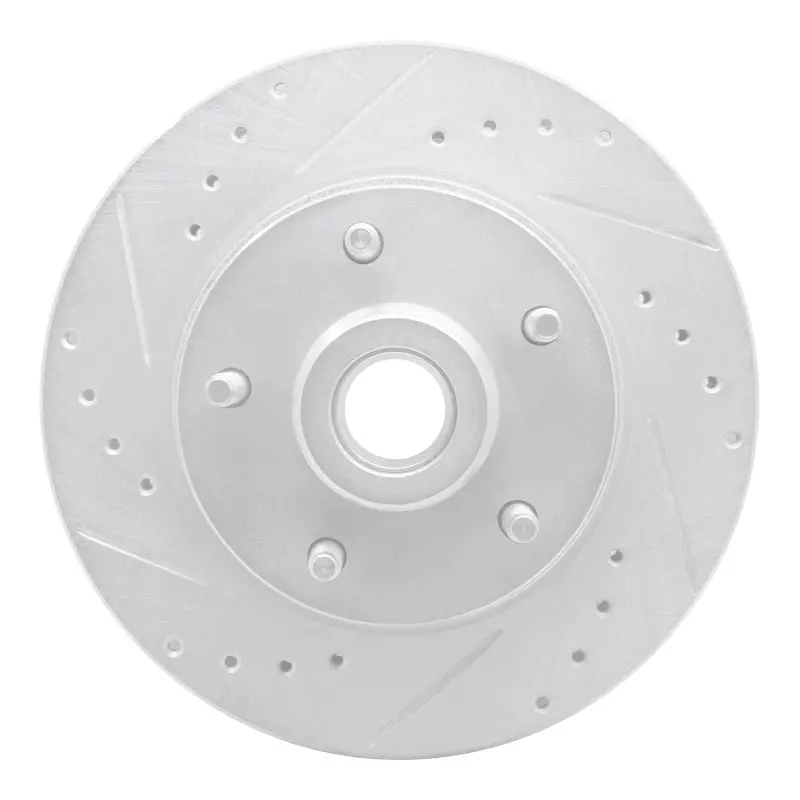 R1 73-73 Ford Country Squire Front Left Drilled & Slotted Silver Brake Rotor 1