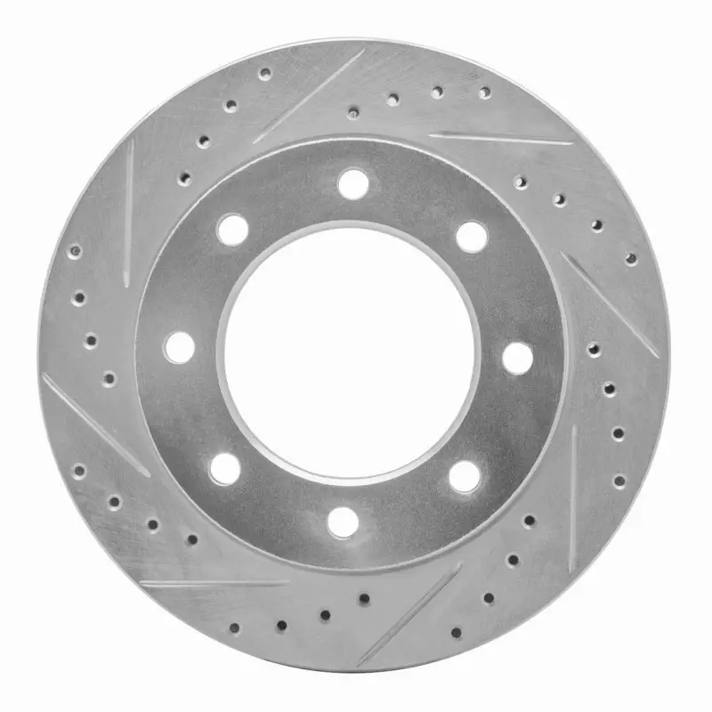 R1 73-93 Dodge B300 Van (71-74) / B300 (75-80) Front Left Drilled & Slotted Silver Brake Rotor 1