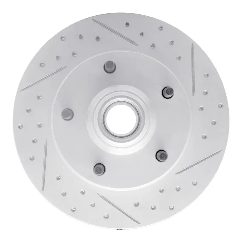 R1 73-93 Ford E-100 Econoline Front Right Drilled & Slotted Geo-Carbon Rotor 1