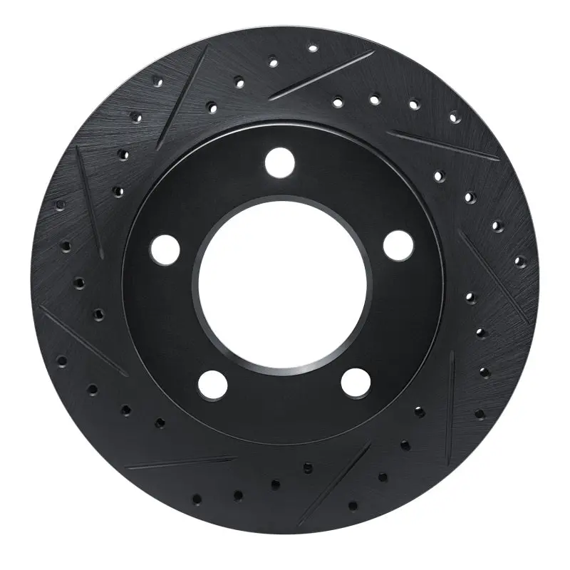 R1 74-80 International Scout Ii Front Left Drilled & Slotted Black Brake Rotor 1