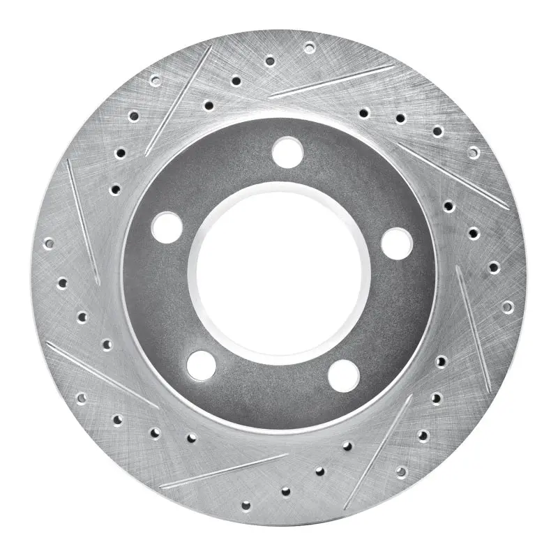 R1 74-80 International Scout Ii Front Left Drilled & Slotted Silver Brake Rotor 1