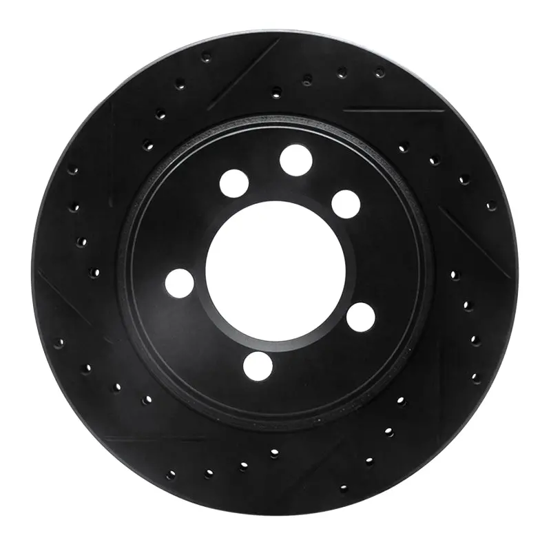 R1 74-81 Dodge Ramcharger 4Wd Front Left Drilled & Slotted Black Brake Rotor 1