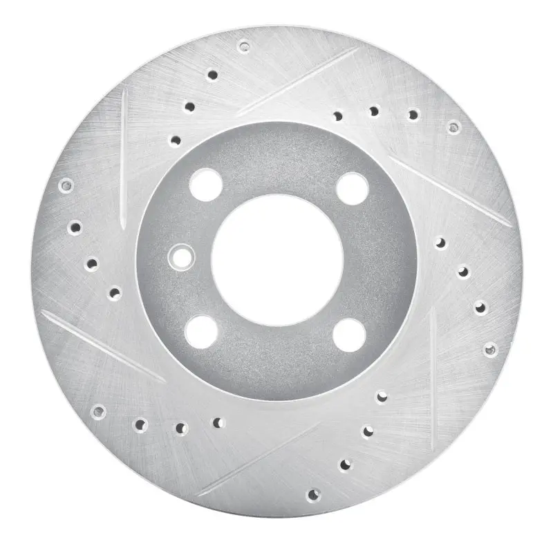 R1 76-77 Bmw 320I (Usa/Canada) Front Left Drilled & Slotted Silver Brake Rotor 1