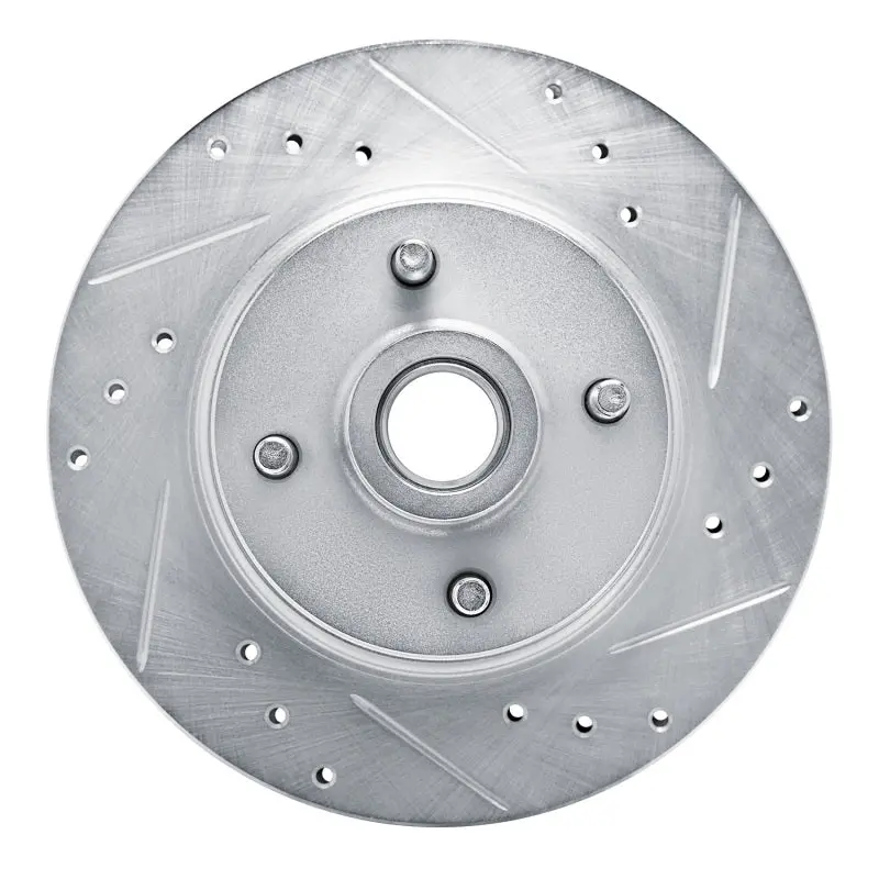 R1 76-80 Buick Skyhawk Front Right Drilled & Slotted Silver Brake Rotor 1