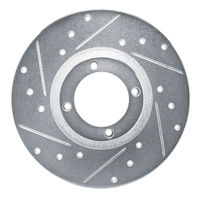 R1 76-84 Buick Opel Front Left Drilled & Slotted Silver Brake Rotor 1