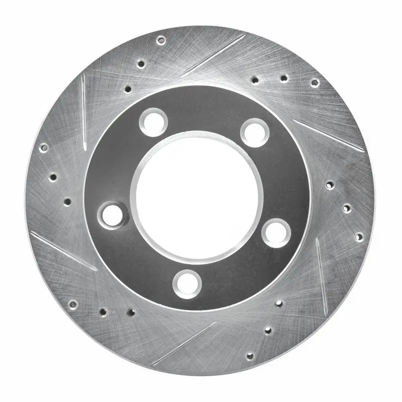 R1 76-93 Ford F-150 4Wd Front Left Drilled & Slotted Silver Brake Rotor 1