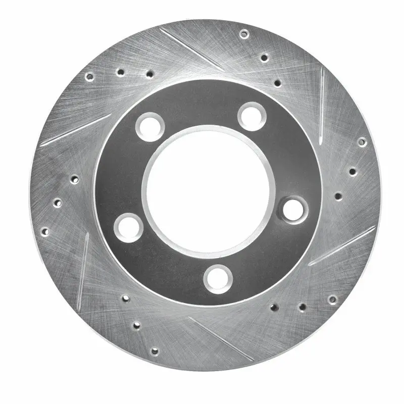 R1 76-93 Ford F-150 4Wd Front Right Drilled & Slotted Silver Brake Rotor 1