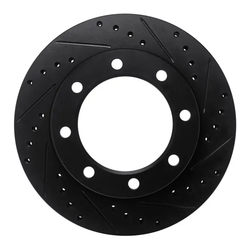 R1 77-79 Ford F-250 4Wd (Excl Super Duty) Front Right Drilled & Slotted Black Brake Rotor 1