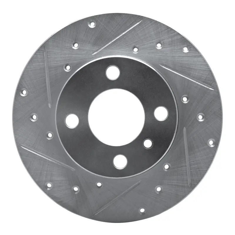 R1 77-83 Bmw 320I (Usa/Canada) Front Left Drilled & Slotted Silver Brake Rotor 1